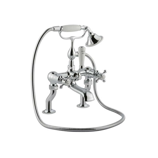 Butler & Rose Caledonia Cross Deck Mounted Bath Shower Mixer With Kit